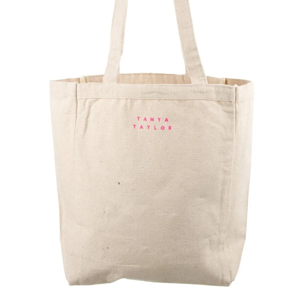 Tanya Taylor x Fashion Our Future Canvas Printed Tote Bag, "The Right To Tote" - Picture 8 of 11
